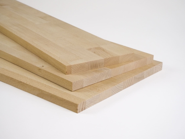 Solid wood edge glued panel Beech lightly steamed A/B 26mm, 2.5-3 m, finger jointed lamella, customized DIY